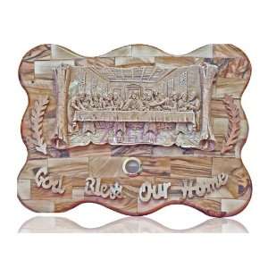 God Bless Our Home Plaque Last Supper Scroll