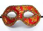 Red Vintage Mardi Masquerade Venetian Costume Fancy Dress Party Eye 