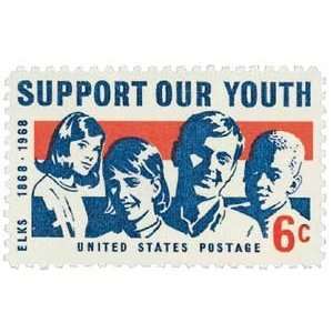   6c Support Our Youth   Elks Club U. S. Postage Stamp Plate Block (4