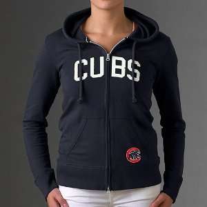  Chicago Cubs Womens Pep Rally Full Zip Hood by 47 Brand 