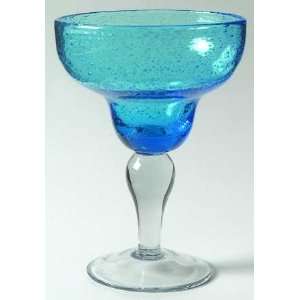 Artland Crystal Iris Turquoise Margarita Glass, Crystal Tableware 