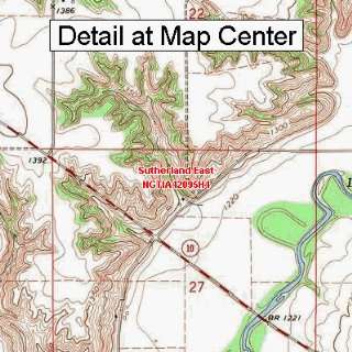 USGS Topographic Quadrangle Map   Sutherland East, Iowa (Folded 