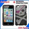 apple ipod touch 4g 4th gen dog paws bling hard ca