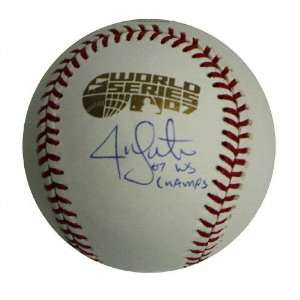  Jon Lester Autographed 2007 World Series Baseball with 07 