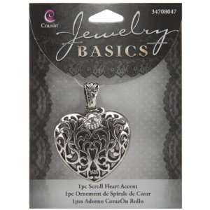  Jewelry Basics Pendant Sets Scroll Heart 1/Pkg Arts 
