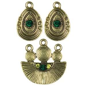  Jewelry Basics Metal Accents 3/Pkg Gold Semi Circle Arts 