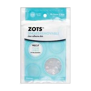  Zots Singles Clear Adhesive Dots   Removable 3/8X1/64 