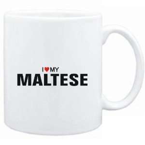  Mug White  I love my Maltese  Dogs