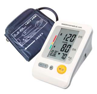 Digital upperarm arm blood pressure monitor Large LCD, ac adapter 