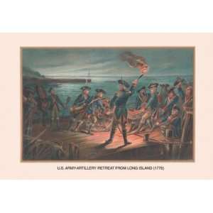 Army   Artillery Retreat from Long Island 1776 12x18 Giclee on 