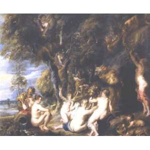  Oil Painting Nymphs and Satyrs Peter Paul Rubens Hand 