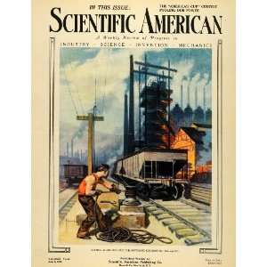  1920 Cover Scientific American Switchng Locomotive Rail 