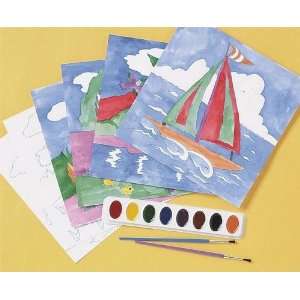  Watercolor Paint by Numbers Craft Kit (Makes 36) Toys 