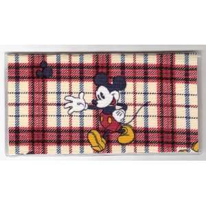 Checkbook Cover Disney Mickey Mouse Plaid 