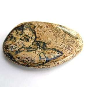  PICTURE JASPER   Flat Stone WORRY STONE Crystal Healing Palm Stone 
