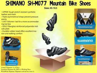 Shimano Shoes SH M077 MTB SPD Size 45 10.5 Mountain Bike Bicycle 