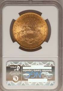 USA DOUBLE EAGLE ONE OZ GOLD 1899 $20 MS64+ NGC  
