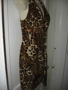 Nanette Lepore CELEBRATION Leopard Print Silk Dress 0 US / 4 UK  