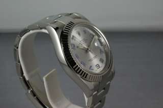   Datejust II Ref 116334 with RHODIUM and BLUE ARABIC dial Serial # G