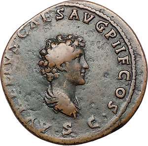   Pius & Marcus Aurelius as Caesar 140AD Sestertius Ancient Roman Coin