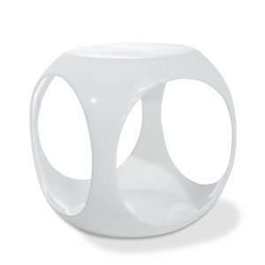    Avenue Six Slick White Cube Occassional Table