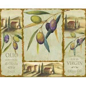 Olio Italia Virgin Olive Oil Tempered Glass Cutting Board, 15x12 