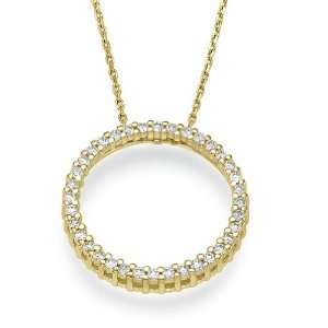  Circle Pendant (Circle of Love) Yellow Gold 14K with 1.00 