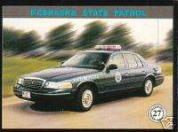 NEBRASKA STATE POLICE HIGHWAY PATROL TROOPERS Car Card  