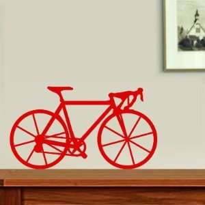  Red Road and Track Bike Bicycle Fun Wall Decal