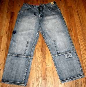   Jeans London Mens used cuff pocket wear Funky Measured Size W 36 L 30