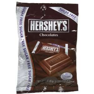 Hersheys Mini Chocolate Bars Sugar Free 3 Oz Bag (Pack of 6)  