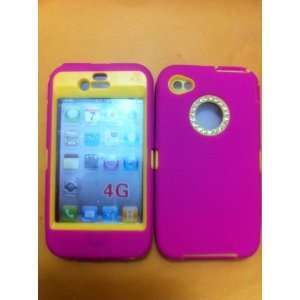  iPhone 4 & 4G Defender Style Case (PINK/YELLOW) By 