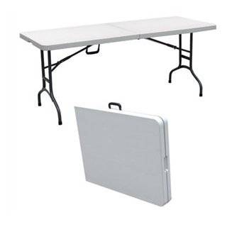 Portable Plastic Banquet Table WHITE   Folds in Half [Misc.]