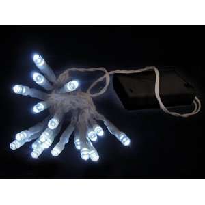   Cool White Clear LED Wide Angle Christmas Lights with Timer Home