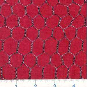  45 Wide Chicken Wire Red Fabric By The Yard Arts 