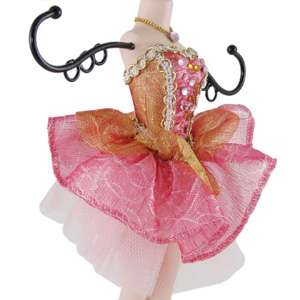 Ballerina Doll Jewelry Stand Mannequin Red Holder 14H  