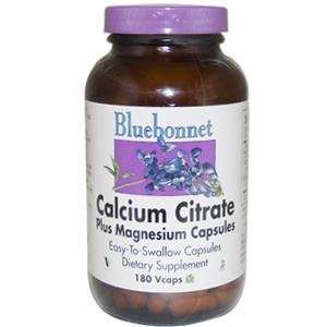  Bluebonnet   Calcium Citrate Plus Magnesium   180 Veg Caps 