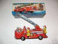 VINTAGE FIRE ENGINE FRICTION TIN TOY JAPANESE 1950s  