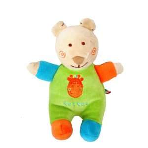   Bear Plush Soft Baby Rattle and Teething Toy. Circus Collection. Baby