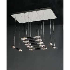  21194 PC Black And Clear Luxor Ceiling Fixture