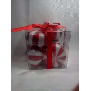  PEPPERMINT FLOATING CANDLES (6 PACK)