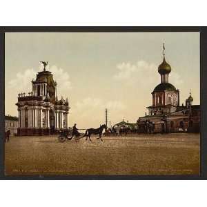   Photochrom Reprint of Krassnow Place, Moscow, Russia