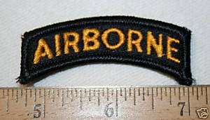 ARMY FULL COLOR BLACK & YELLOW AIRBORNE SSI TAB NEW  