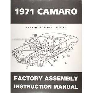1971 Camaro Reprint Factory Assembly Manual