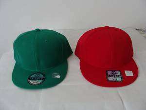 FLAT BRIM HATS MARIO RED AND LUIGI GREEN FITTED 7 8  