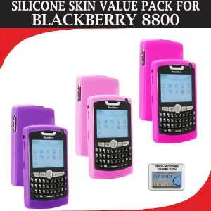  Silicone Skin 3 pc. Value Pack for your Blackberry 8800 