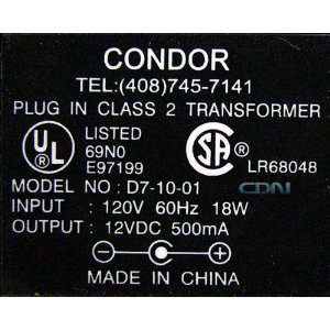  CONDOR/HON KWANG 18W AC ADAPTER P/N D7 10 01 Electronics