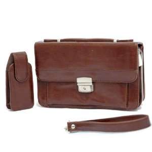  Mens Briefcase business bag organizer brown Office 