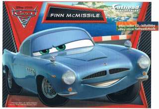 FINN McMISSILE Disney Cars 2 Fathead mini    compare Mater & LIghtning 