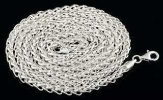 Mens 16 36 Inch Real 925 Sterling Silver Wheat Chain 5.5 mm Basket 